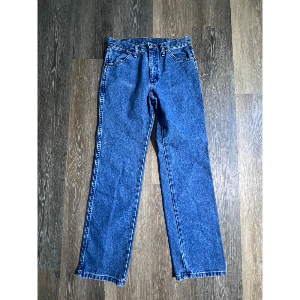 Wrangler Jeans Mens 29x30 Blue Excellent Slim Fit Cowboy Cut 936GBK Straight Leg